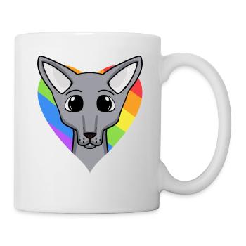 LGBT Katze Sphynx Regenbogen - Tasse - Weiß - Rechts