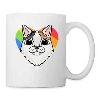 Chat LGBT Turc Van Rainbow - Mug blanc - blanc - Droite