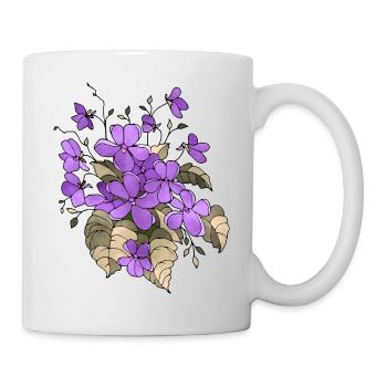 Fleur - Mug blanc - blanc - Droite