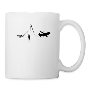 La chance des parachutistes à partir du battement de cœur - Mug blanc - blanc - Droite