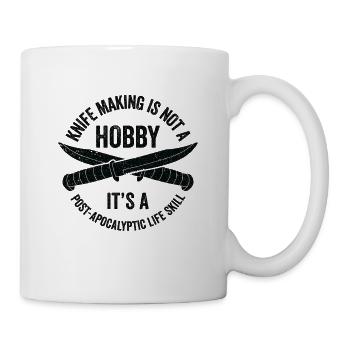 Messer Selbst Schmieden Damast Stahl Schmied - Tasse - Weiß - Rechts