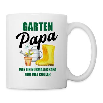 Garten Papa Lustiger Spruch Geschenk Herren - Tasse - Weiß - Rechts