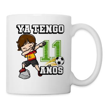 Fußball Junge Es Ist Mein 11 Geburtstag Spanische - Tasse - Weiß - Rechts