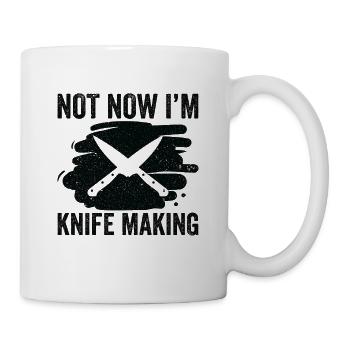 Messer Selbst Schmieden Damast Stahl Schmied - Tasse - Weiß - Rechts