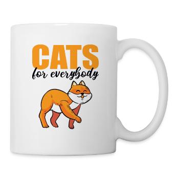Cats For Everybody Miezekatze Kätzchen Hauskatze - Tasse - Weiß - Rechts