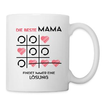 Die beste Mama findet immer eine Lösung Muttertag - Tasse - Weiß - Rechts