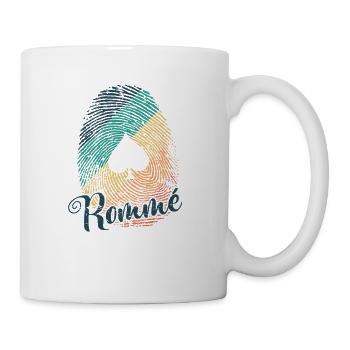 Rummy Play Fingerprint Card Game Romme - Mug - white - Right