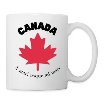 KANADA mit Ahornblatt und Motto - Tasse - Weiß - Rechts