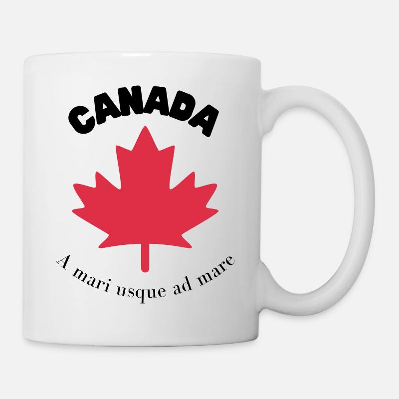 KANADA mit Ahornblatt und Motto - Tasse - Weiß