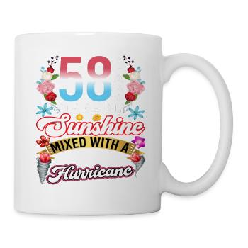 58 Years of Sunshine Mixed with Small - Mug - white - Right