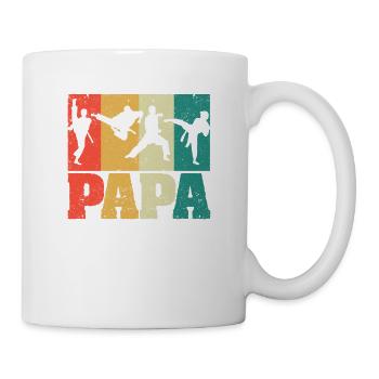 Papa Karate Dad Lustiger Papa Kampfsport Liebhaber - Tasse - Weiß - Rechts