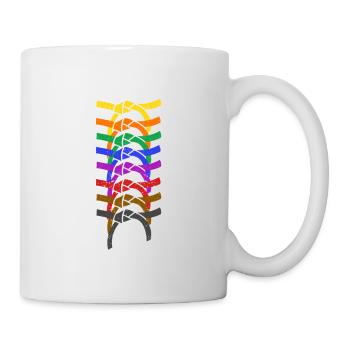 Karate Gürtel Japanische Kampfsportarten Kampf - Tasse - Weiß - Rechts