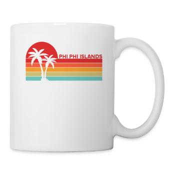 Vintage Thaïlande Asie Coucher de soleil Phi Phi Îles - Mug blanc - blanc - Droite