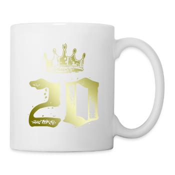 Couronne de 20 chiffres - Mug blanc - blanc - Droite