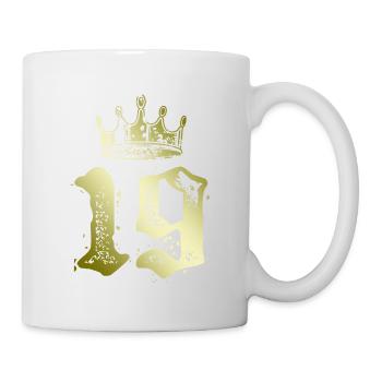 19 Couronne numérique - Mug blanc - blanc - Droite
