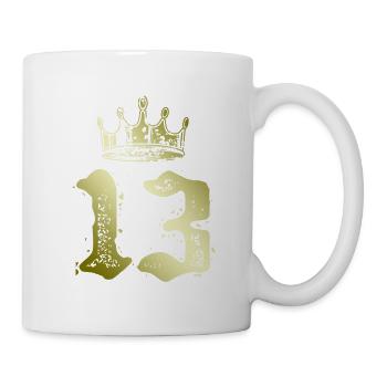 13 Couronne numérique - Mug blanc - blanc - Droite