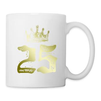 25 Zahl Krone - Tasse - Weiß - Rechts