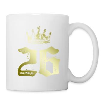 26 Zahl Krone - Tasse - Weiß - Rechts