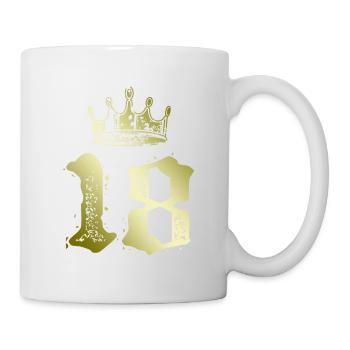 18 Zahl Krone - Tasse - Weiß - Rechts