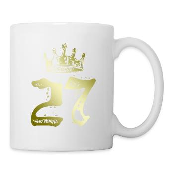 27 Couronne numérique - Mug blanc - blanc - Droite