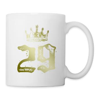 29 Zahl Krone - Tasse - Weiß - Rechts