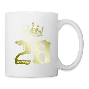 28 Couronne numérique - Mug blanc - blanc - Droite