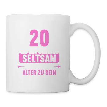 Seltsam im gleichen Alter wie alte 20. Geburtstag - Tasse - Weiß - Rechts