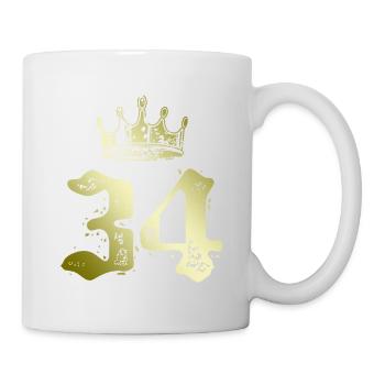 34 Couronne numérique - Mug blanc - blanc - Droite