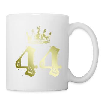 44 Zahl Krone - Tasse - Weiß - Rechts