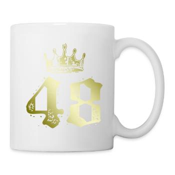 48 Zahl Krone - Tasse - Weiß - Rechts