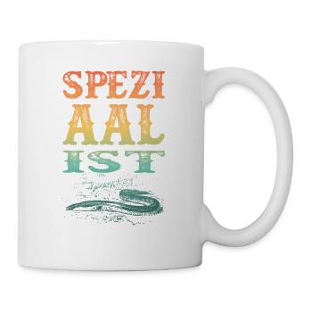 Lustige Angler Geschenke Spezialist Aal Angeln - Tasse - Weiß - Rechts