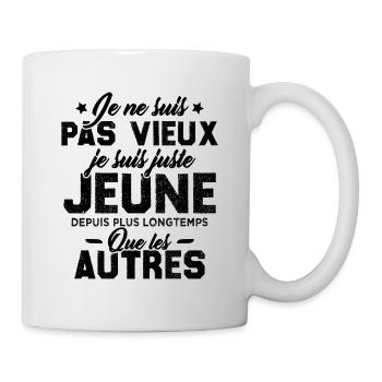 Je ne suis pas vieux je suis juste jeune - Mug blanc - blanc - Droite