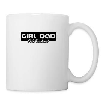 Mädchen Papa Vatertag in der Unterzahl Mädchen Vater - Tasse - Weiß - Rechts