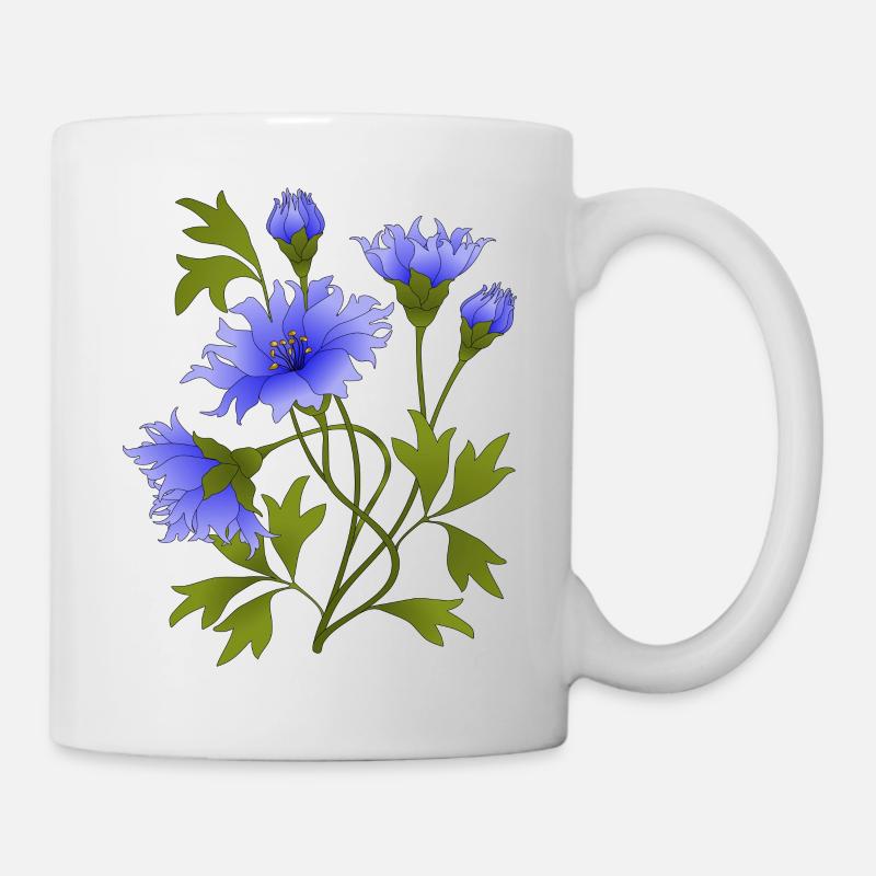 Blumen - Tasse - Weiß
