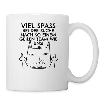 Jobwechsel Neuer Job Abschied Abschiedsgeschenk - Tasse - Weiß - Rechts