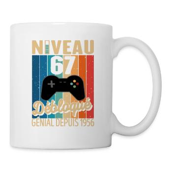 67 Ans 1956 Anniversaire Cadeau Citation Gamer - Mug blanc - blanc - Droite