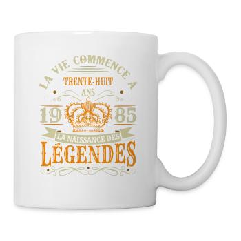 38 Ans 1985 Joyeux Anniversaire Vintage Perfection - Mug blanc - blanc - Droite
