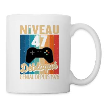 47 Ans 1976 Anniversaire Cadeau Citation Gamer - Mug blanc - blanc - Droite