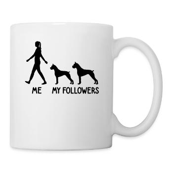 I My Followers Boxer Dog Dog Breeder - Mug - white - Right