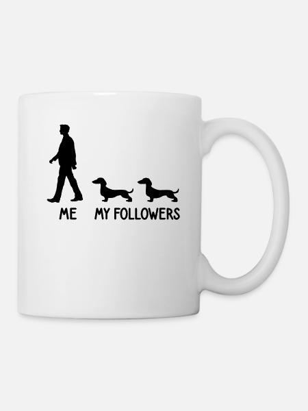 Ich Meine Follower Dackel Hund Hunde Züchter - Tasse - Weiß
