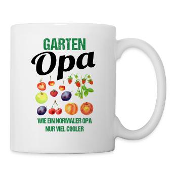 Garten Opa Lustiger Spruch Geschenk Herren - Tasse - Weiß - Rechts