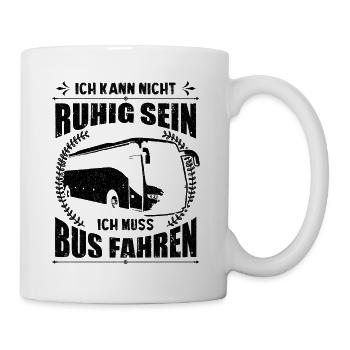 Busfahrer Geschenkideen ich kann - Tasse - Weiß - Rechts