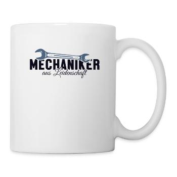 Mechaniker aus Leidenschaft Autoschrauber Kfz - Tasse - Weiß - Rechts