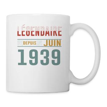Légendaire Depuis Juin 1939 Anniversaire Cadeau - Mug blanc - blanc - Droite