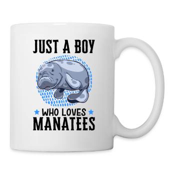 Boy of manatees loves marine mammal manatee - Mug - white - Right