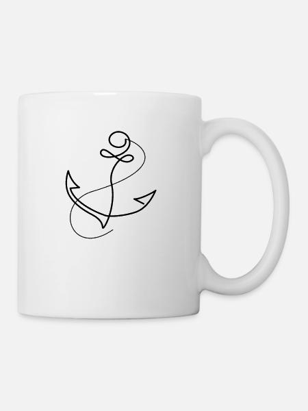 Maritim Meer Anker - Tasse - Weiß