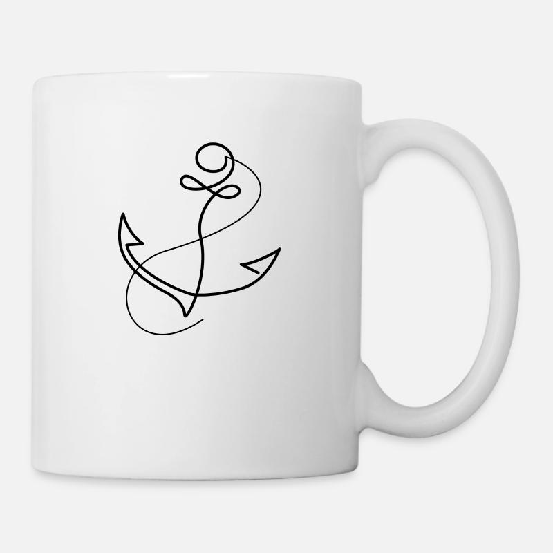 Maritim Meer Anker - Tasse - Weiß