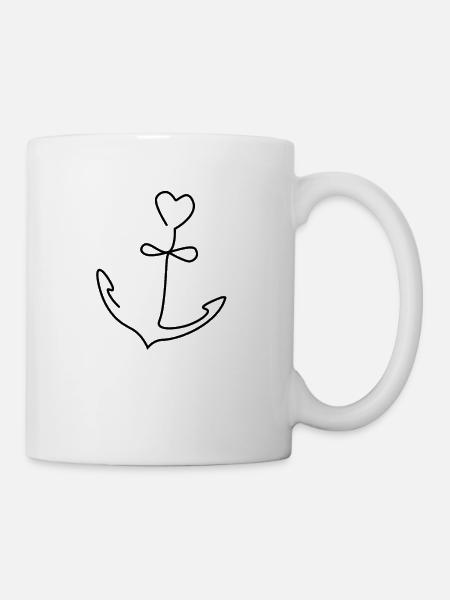Ancre maritime - Mug blanc - blanc