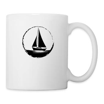 Voilier de mer - Mug blanc - blanc - Droite