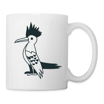 Tall woodpecker black and white - Mug - white - Right